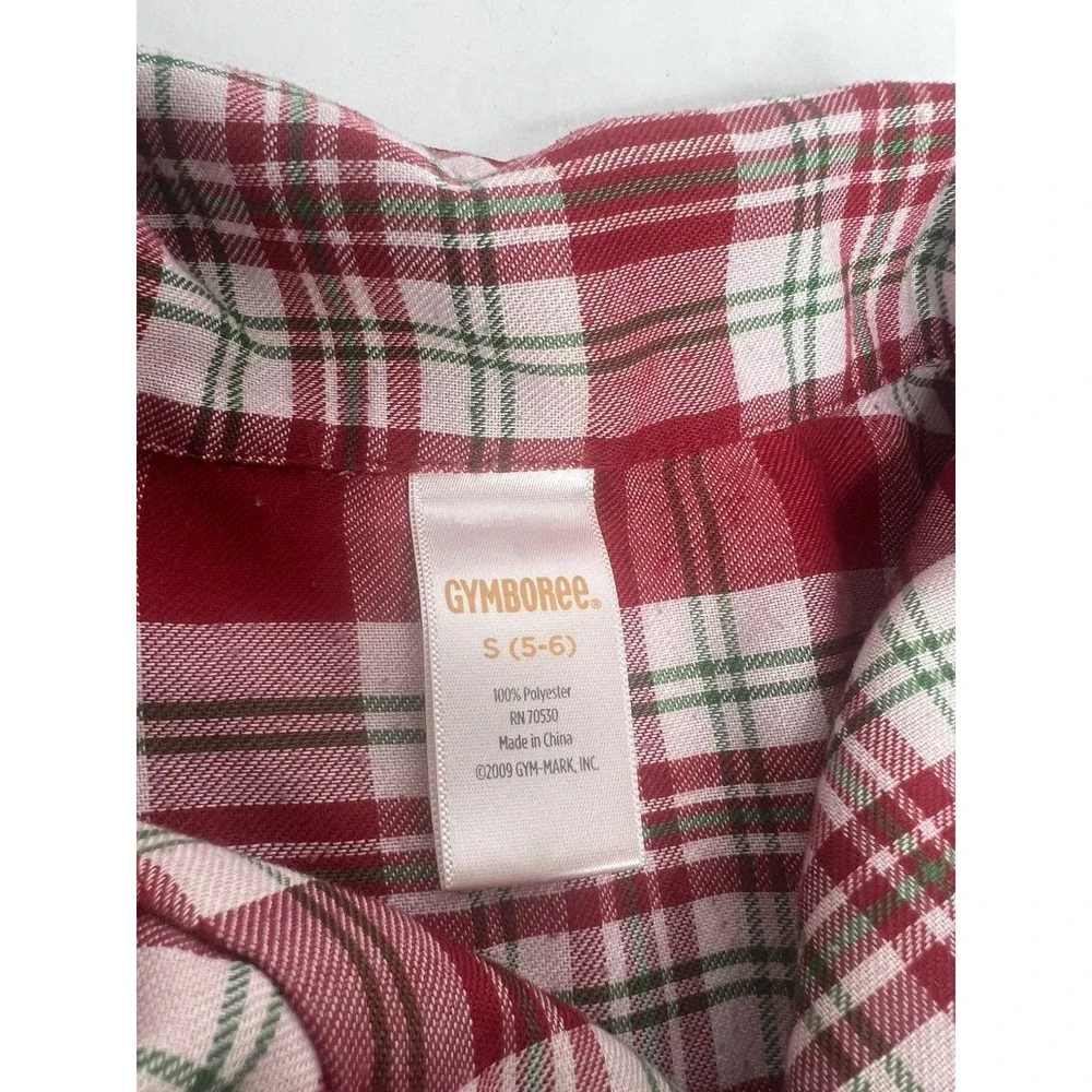 Small 5 6 Gymboree Christmas Plaid Boys Girls Pajama Holiday Matching Red‎ White